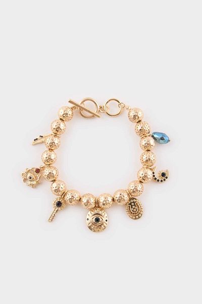 DeFacto Women's Charm Gold Bracelet F6685Axns