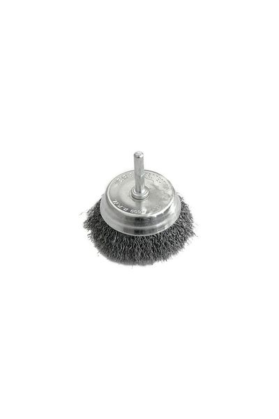 Strend Pro Steel Wire Brush, Circular, with Shaft, Silver, 75 mm, Strend Pro