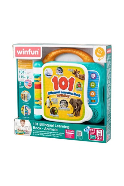 WINFUN Dvojjazyčná interaktivní kniha pro učení zvířat