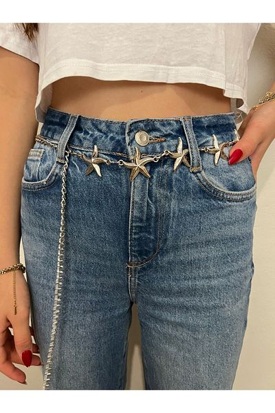 Eksibir Star Accessories Chain Belt Women's Belt Dress Belt Pants Belt