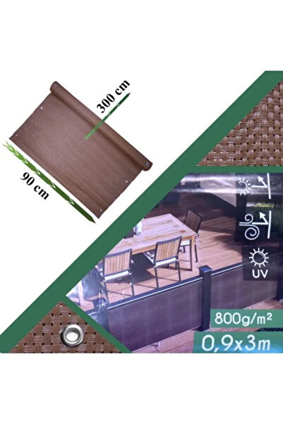 Artool Balkon, terasa, plotová síťovina, UV, 800 g/m², hnědá, 3 x 0,9 m