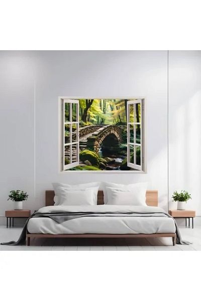 Avex Printed colored foil for wall decoration, size 125 x 110 cm, model: VIEW TO HAVEN 31