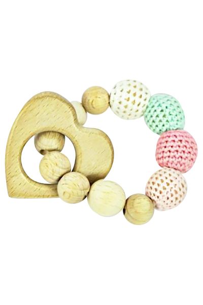 PIKKABOO - Snuggle&Play Crochet Teether With Wooden Bracelet