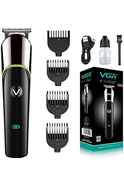 VGR Cordless Professional Hair And Beard Trimmer Digital Shaver V-191