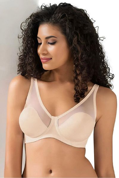 Le Jardin Tulle Covered Soft D Cup Bra Women 9200