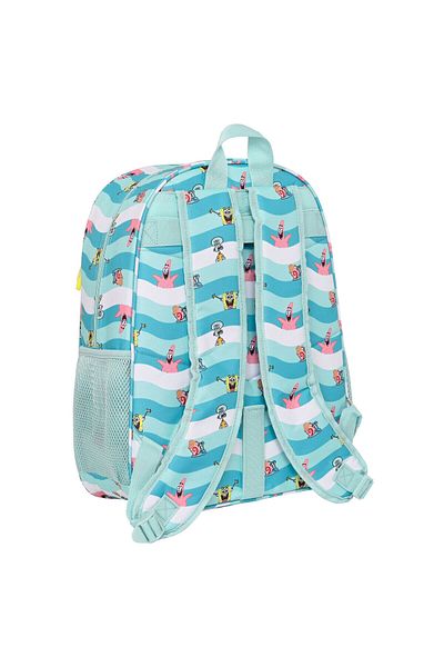 SPONGEBOB School Bag Stay positive Blue White (33 x 42 x 14 cm)