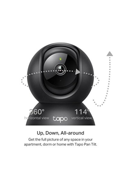 TP-LINK Camera supraveghere interior Tapo C211, 2K 3MP, PTZ, Urmarire miscare, Microfon si difuzor,