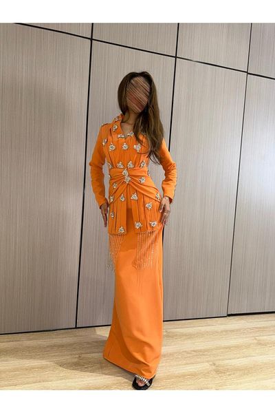 MEZON FASHION Tara's Royal Orange Dress