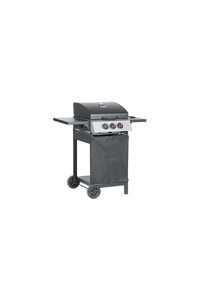 Strend Pro Outdoor Gas Grill, Rectangular with 2+1 Burners, Wheels, Lid, Shelves, 97 x 60 x 100 cm, Valencia