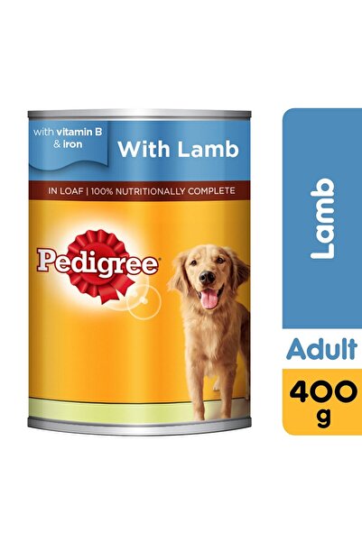 Pedigree Lamb Wet Dog Food Can 400 g Tasty, Balanced Meal for Healthy Adult Dogs