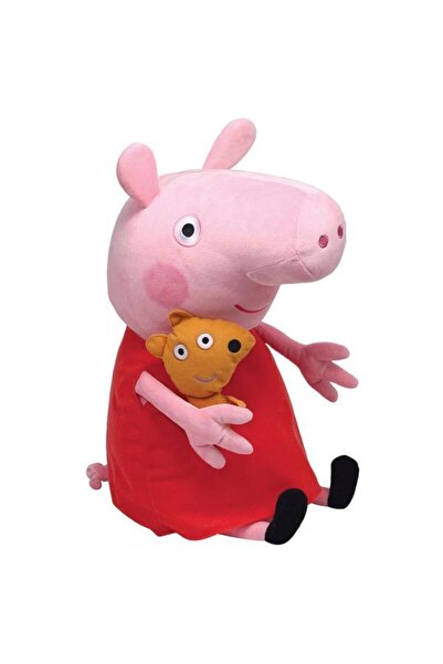 TY Jucărie Beanie Babies Peppa Pig, 38 cm (Roșu/Roz)