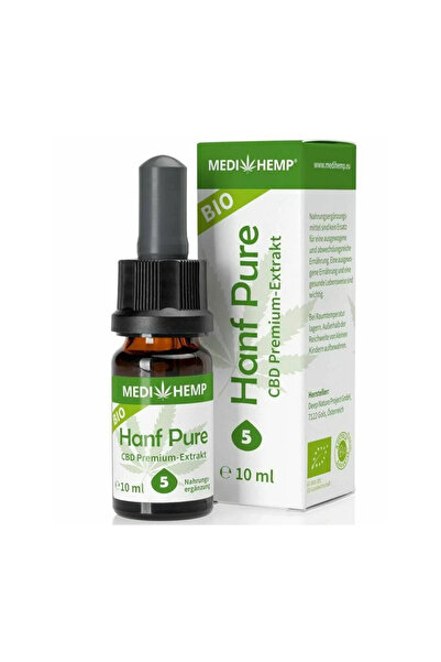 MediHemp Καθαρή κάνναβη 5% CBD βιολογική, 10 ml,