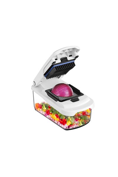 Arshia 8‑in‑1 Vegetable Slicer – Multi-Blade Chopper with 1.8L Container & Safety Features