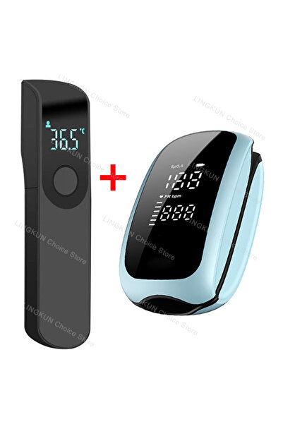 Choice8 Type 2 Rechargeable Oximeter Infrared Fever Thermometer Digital LCD Infant Adult Non-contact Laser B