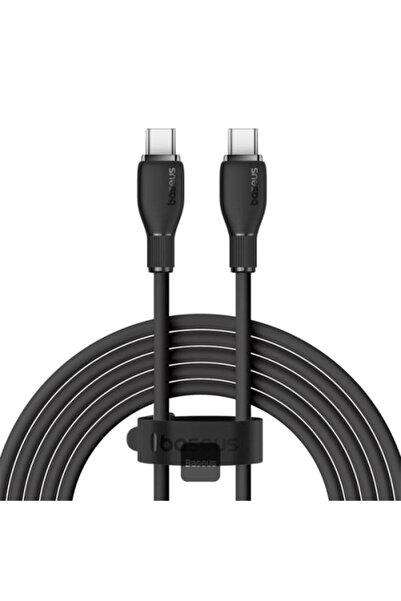 Baseus Cablu de date Pudding, încărcare rapidă, USB Type-C la USB Type-C, 100W, 2m, Negru