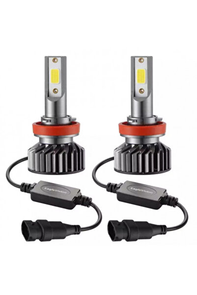 Led Light Alex Set 2 becuri LED, 9V-30V, F2 COB, HB4 (9006), ventilator subți...