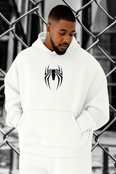 BENROMA Hanorac de mărime mare, cu 3 fire, din bumbac pieptănat, cu imprimeu ...