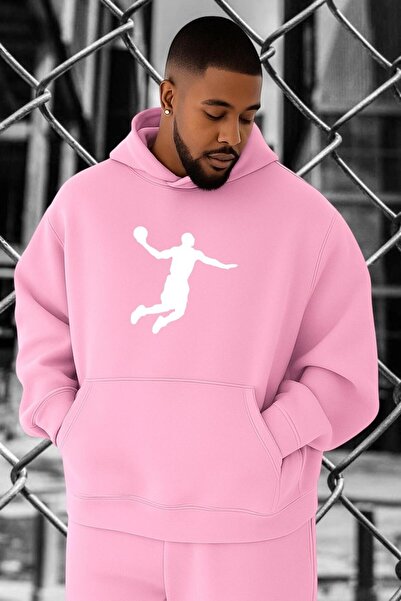 BENROMA Hanorac de marime mare, din bumbac pieptănat cu 3 fire, cu imprimeu d...