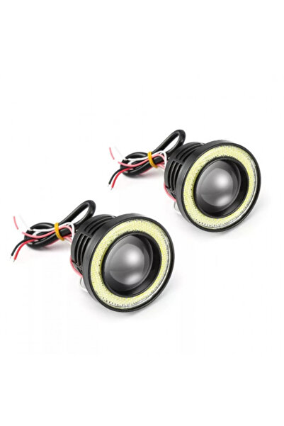 Led Light Alex Set 2 proiectoare 89 mm cu LED si Angel Eyes, 12 V, universale