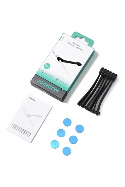 Joyroom Organizator Cabluri JR-ZS422, Magnetic, Set 6 Bucati, Negru