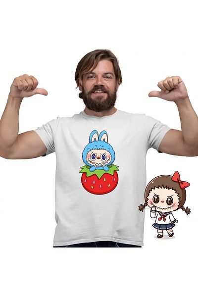 OEM Men's T-shirt Labubu Strawberry