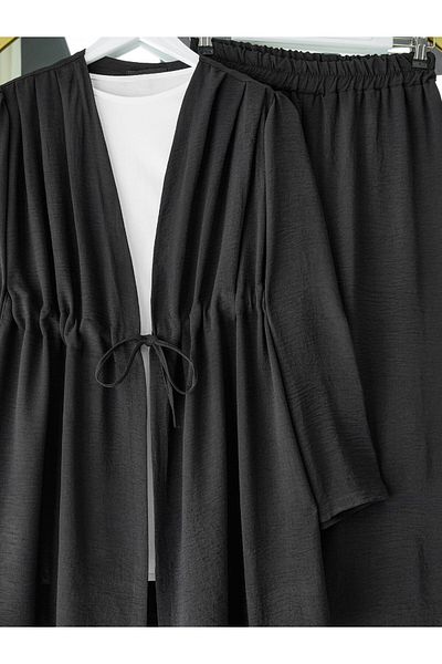 Modamorfo Tunnel Lace-Up Ayrobin Kimono Suit -Black