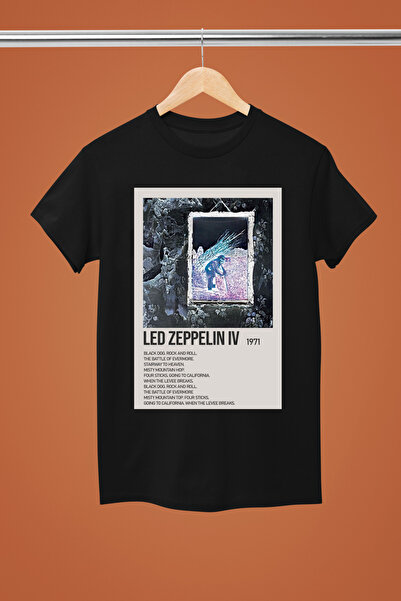 MAGORS LED ZEPPELIN BASKILI PAMUKLU KISA KOLLU REGULAR KALIP ROCK TSHIRT