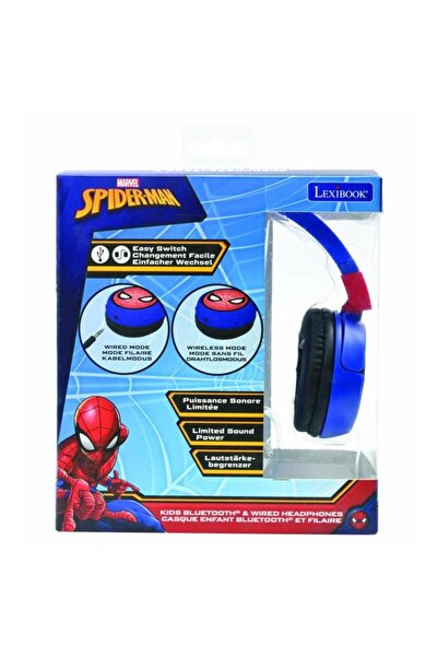 LEXIBOOK Casti HPBT 010 SP, Bluetooth, SPIDER-MAN (Albastru/Roșu)