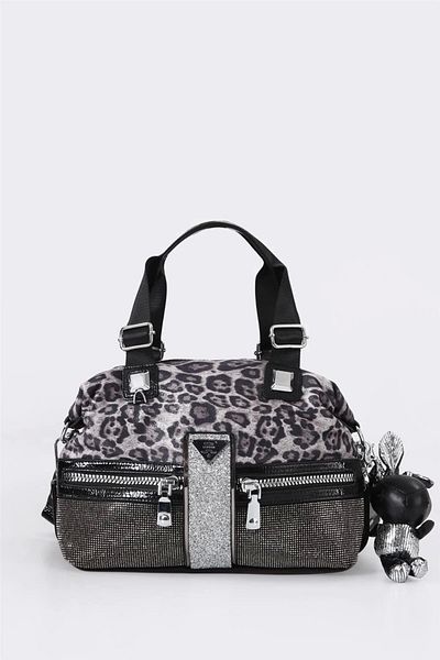 meSga butik Olza Black Leather Shoulder Bag