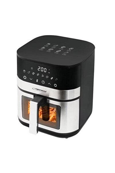 ESPERANZA Friteuza cu aer cald Pesce EKA003, 5 l, 1400 W, 8 programe (Negru/I...