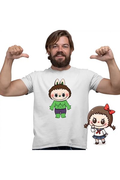 OEM Men's T-Shirt Labubu Hulk