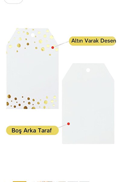 naturevo Altın Varak Hediye ve Sunum kartları 100 ve 20 m Jüt ip ile Birlikte