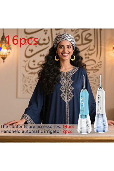 Youtrico 2 قطعة، مجموعة عائلية، جهاز تنظيف الأسنان بالماء، فرشاة أسنان، تنظيف...