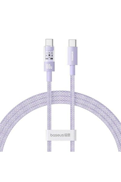 Baseus Data Cable Gem, Fast Charging, USB Type-C to USB Type-C 100W, 1m, Purple