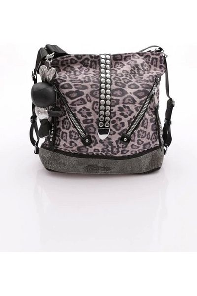 meSga butik Hunter Black Skin Shoulder Bag