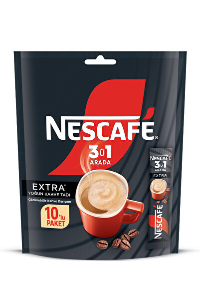 Nescafe 3ü1 Arada Extra Çözünebilir Kahve 16,5g 10'lu Paket 10X4