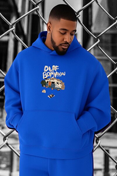 BENROMA 3 Yarn Combed Cotton Vosvos Caravan Printed Large Size Sweatshirt