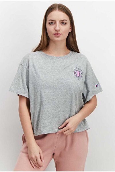 Champion Kadın Crop Tshirt Stars Gri