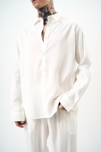 Respire Чоловіча сорочка оверсайз біла