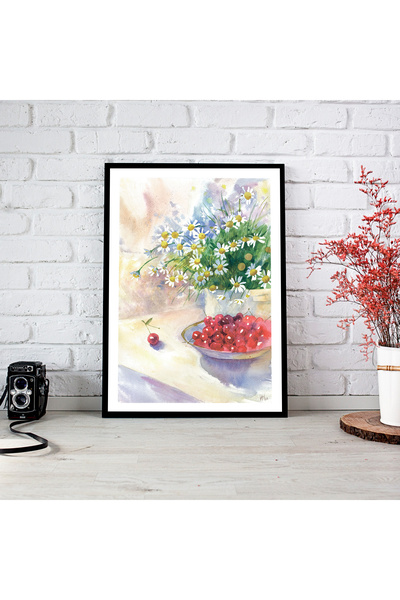 woodsia Tablou cu poster din lemn MDF cu aspect de cadru dintr-o singură buca...