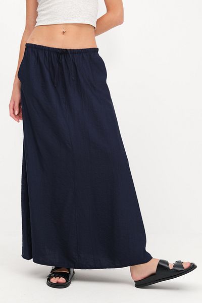 Addax Elastic Waist Long Skirt E10511
