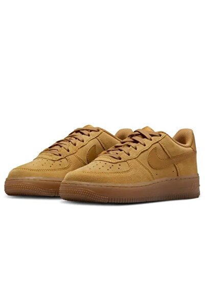 Nike Air Force 1 LV8 AF1 Leather Unisex Sneaker Hakiki Deri Günlük Spor Ayakkabı Hardal