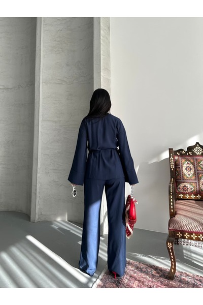 Moda İkra Front Tie Kimono Suit