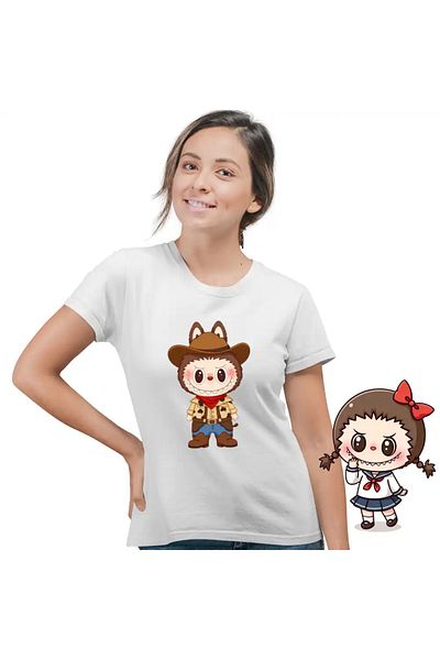 OEM Women's T-shirt Labubu Cowboy