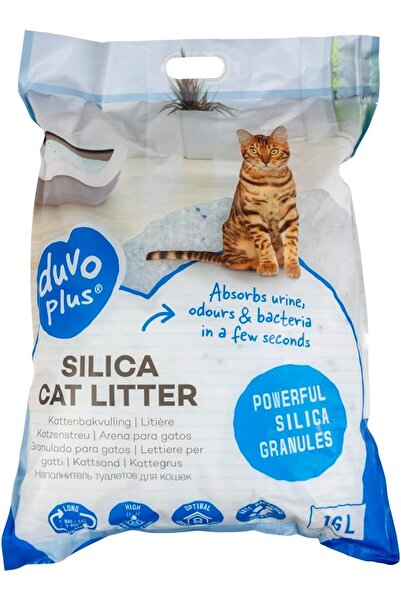 Duvo قمامة قطط سيليكا ممتازة الأحجام: 16 لترًا