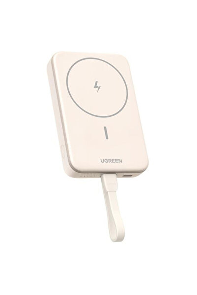 Ugreen Powerbank 10000mAh, 20W, Incarcare wireless, Bej