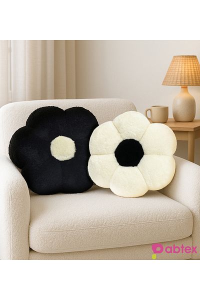 yupobebek Pabtex Teddy Pillow Double Flower Flower Daisy Pillow 2 Pieces of Decorative Throw Pillows
