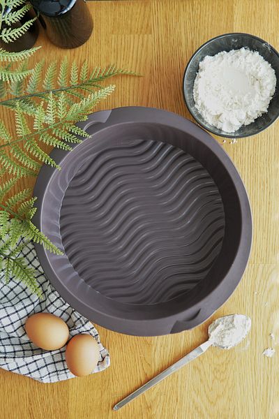 EVLE 28 cm Silicone Cheesecake Mold, Platinum Silicone, Gray