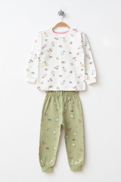 Beniizle Patterned 2-Piece Girls' Pajama Set