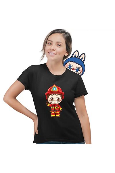 OEM Women's T-shirt Labubu Firefighter